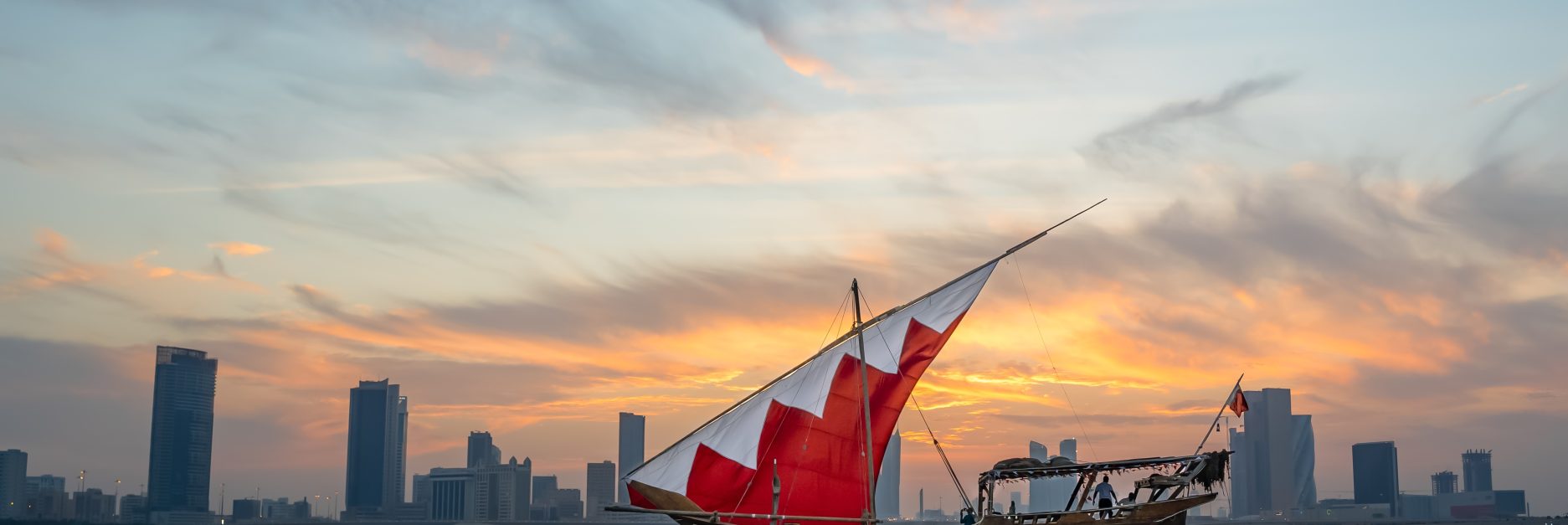 Old,Boat,With,Bahrain,Flag